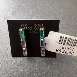 BRINCO COLOR 3 PEDRAS