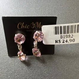 BRINCO PEDRA CORAÇÃO PEDRA ZIRC