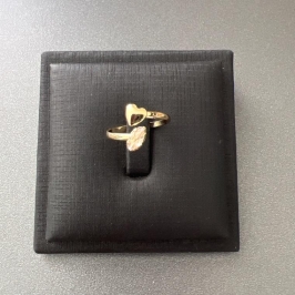 A0980 ANEL FALANGE DUPLO CORAÇÃO NAVETE