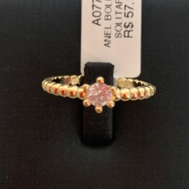 ANEL BOLINHA SOLITARIO