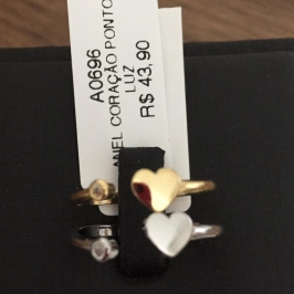 ANEL CORAÇÃO PONTO LUZ