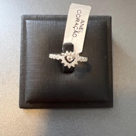 ANEL  CORAÇÃO ZIRCONIAS