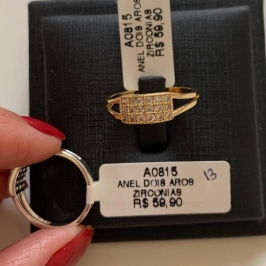 ANEL DOIS AROS ZIRCONIAS
