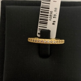 ANEL MEIA ALIANÇA DIFERENCIADA [ T:23 - B:Ouro 18 k -  ]