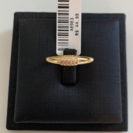 ANEL ZIRCONIAS [ T:24 - B:Ouro 18 k -  ]