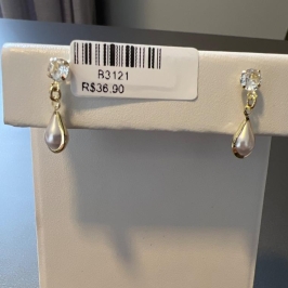 B3121 BRINCO PEDRA GOTA PEROLA