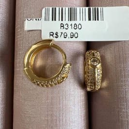 B3180 BRINCO ARGOLA ZIRCONIA DUPLO