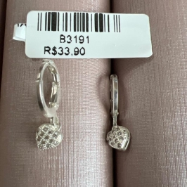 B3191  BRINCO ARGOLINHA CORAÇÃO