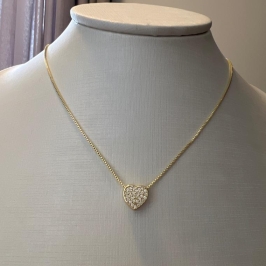 C1774 CORRENTE CORAÇÃO CRAVEJADO ZIRCONIAS