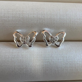 B3268 BRINCO BORBOLETA ZIRCONIAS