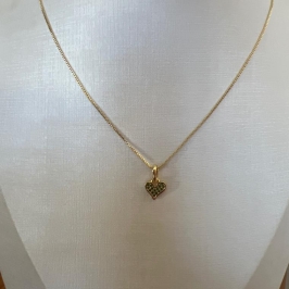 C1795 CORRENE CORAÇÃO ZIRCONIAS ESMERALDA