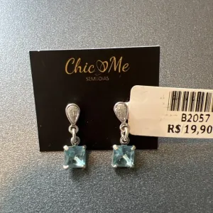 BRINCO BASE PEDRA QUADRADO