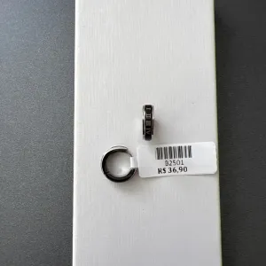 BRINCO MASC ARGOLA AÇO BLACK