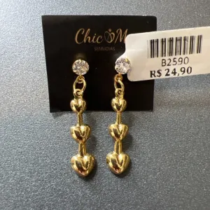 BRINCO PEDRA TRES CORAÇÕES