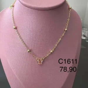 COLAR INFANTIL BOLINHAS CORAÇAO