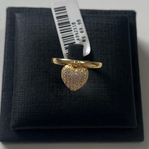 ANEL CORAÇÃO CRAVEJADO