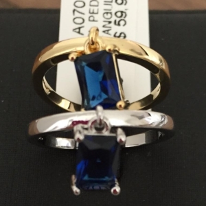 ANEL PEDRA RETANGULAR