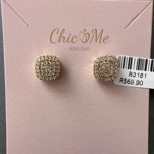 B3181 BRINCO QUADRADO ZIRCONIAS