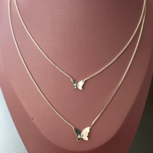 C1734 COLAR DUPLO BORBOLETAS