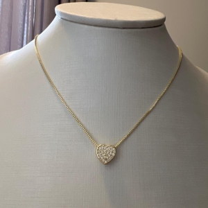 C1774 CORRENTE CORAÇÃO CRAVEJADO ZIRCONIAS