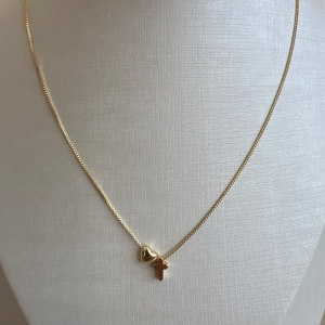 C1807  CORRENTE CORAÇÃO CRUCIFIXO