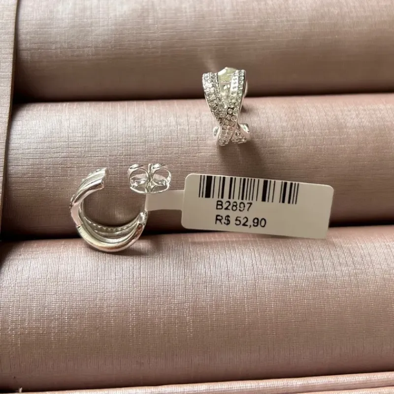 BRINCO ARGOLA DUPLA ZIRCONIAS