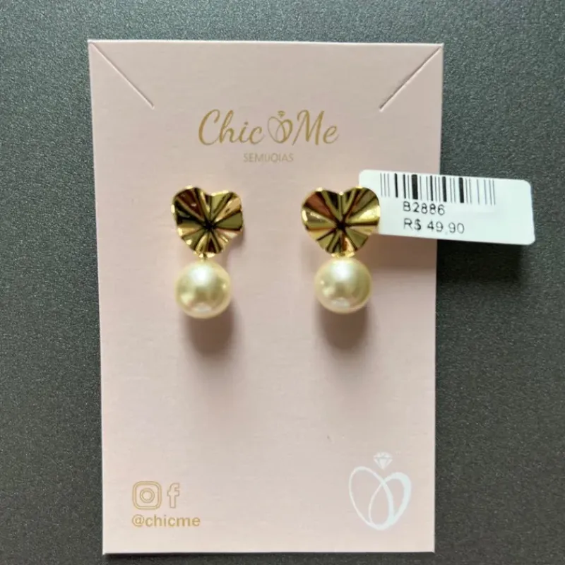 BRINCO CORAÇÃO PEROLA