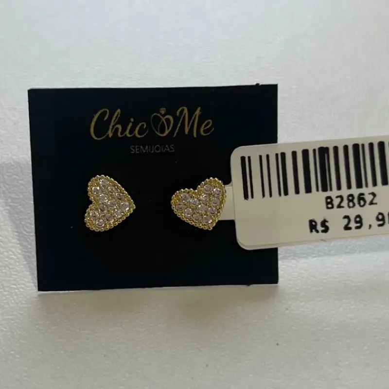 BRINCO CORAÇÃO ZIRCONIAS