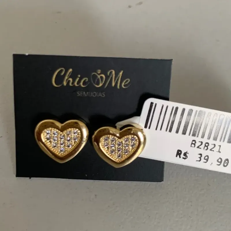 BRINCO CORAÇÃO ZIRCONIAS