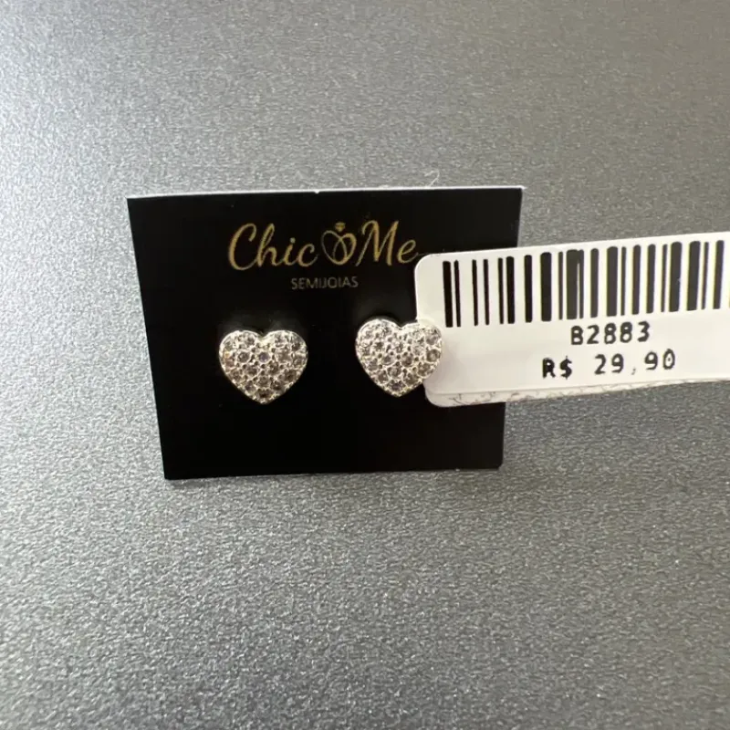 BRINCO CORAÇÃO ZIRCONIAS