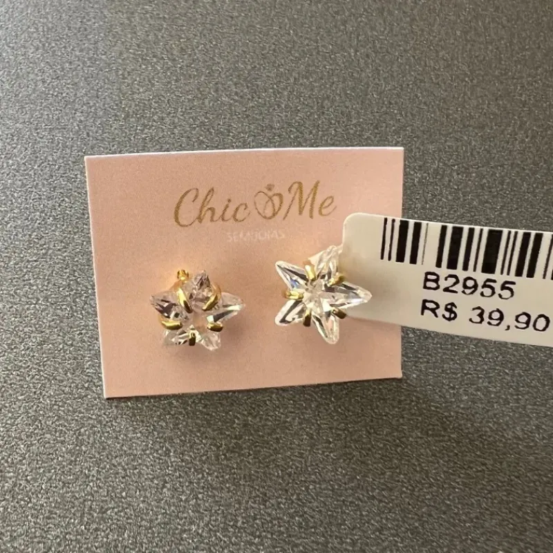 BRINCO ESTRELA ZIRCONIA