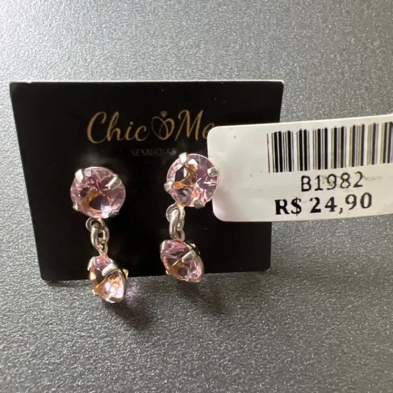 BRINCO PEDRA CORAÇÃO PEDRA ZIRC