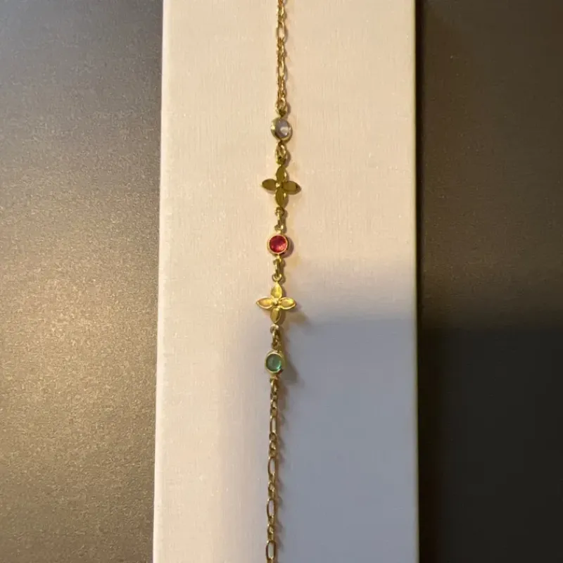 PULSEIRA FLORZINHA PEDRAS COLOR