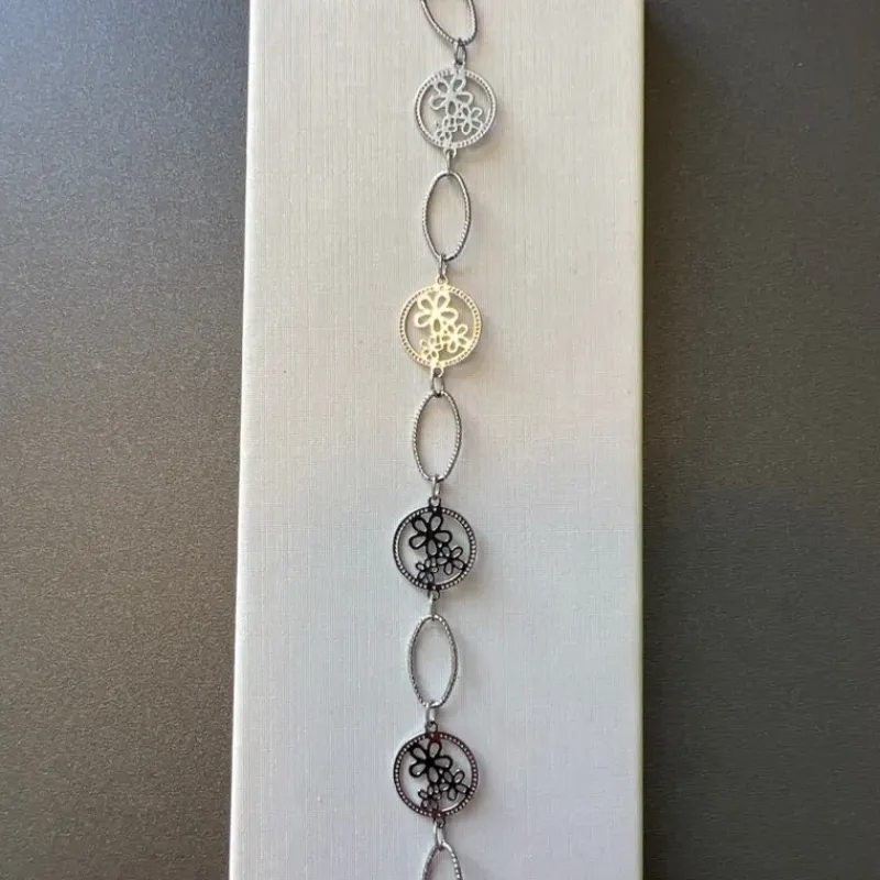PULSEIRA OVAL FLOR VAZADA