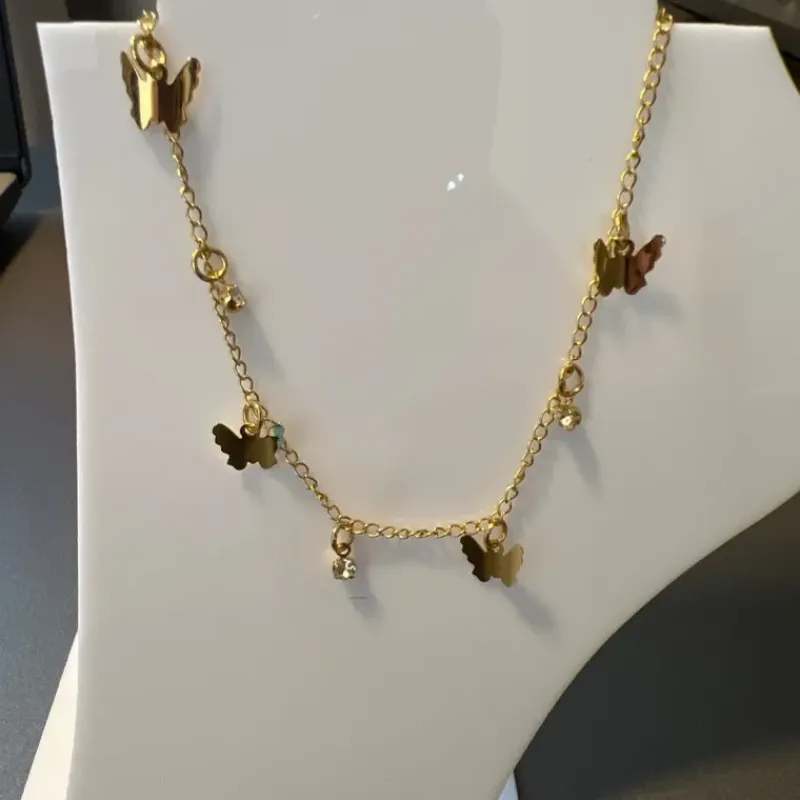 TORNOZELEIRA BORBOLETAS PEDRAS