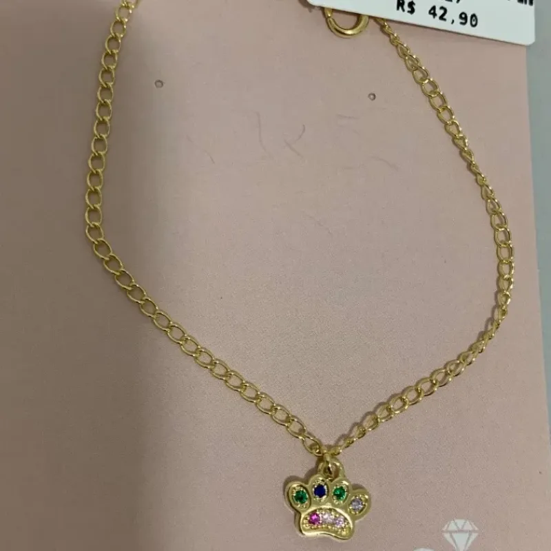 TORNOZELEIRA PATINHA ZIRCONIA