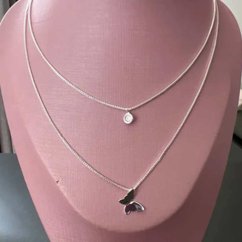 COLAR DUPLO BORBOLETA