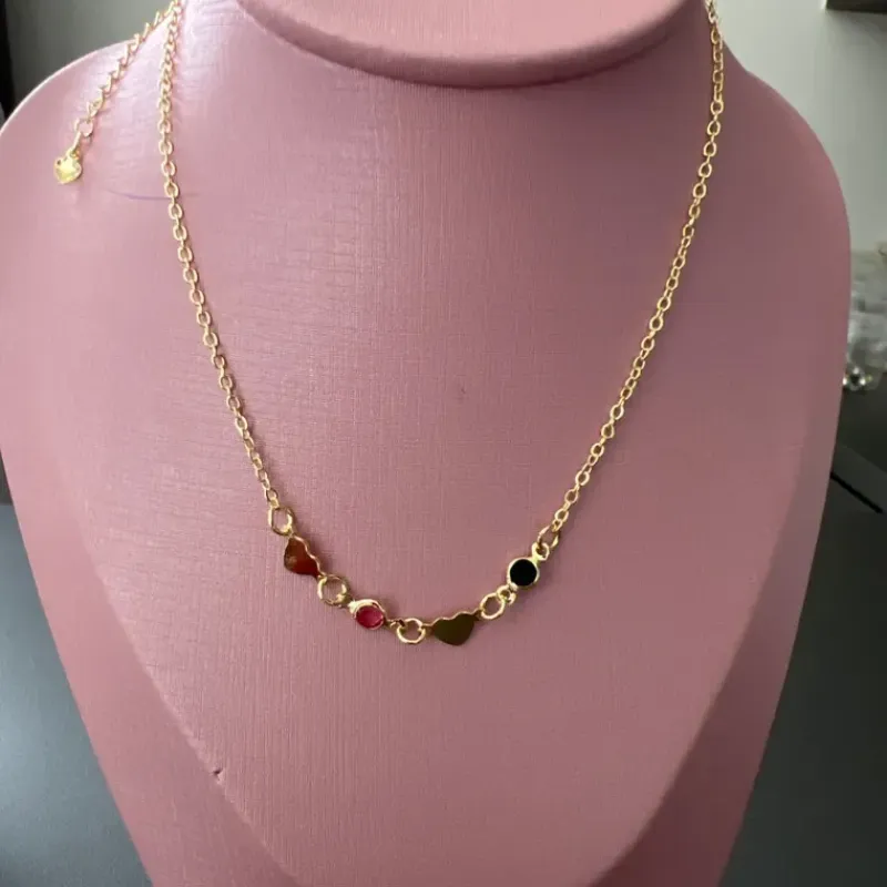 COLAR INFANTIL CORAÇÃO PEDRA