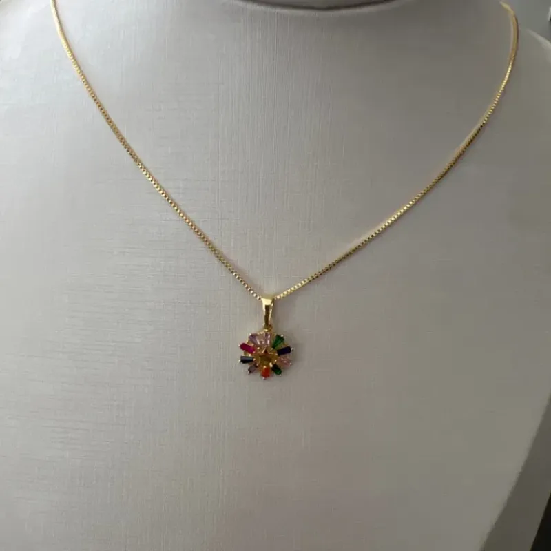 CORRENTE CORAÇÃO CRAVEJADO