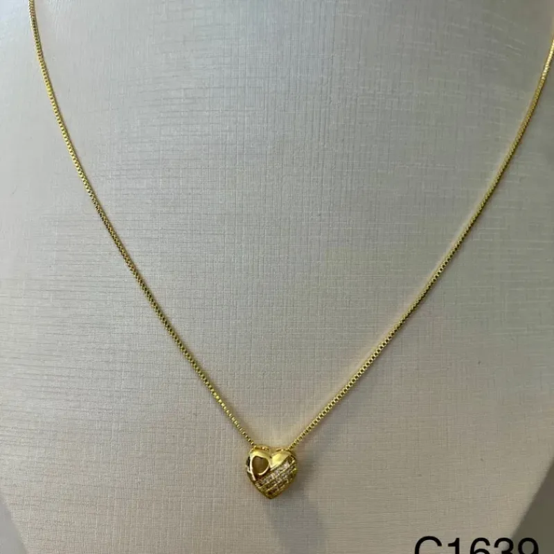 CORRENTE CORAÇÃO ZIRCONIAS