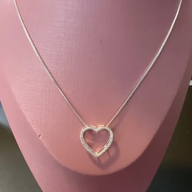 CORRENTE CORAÇÃO ZIRCONIAS