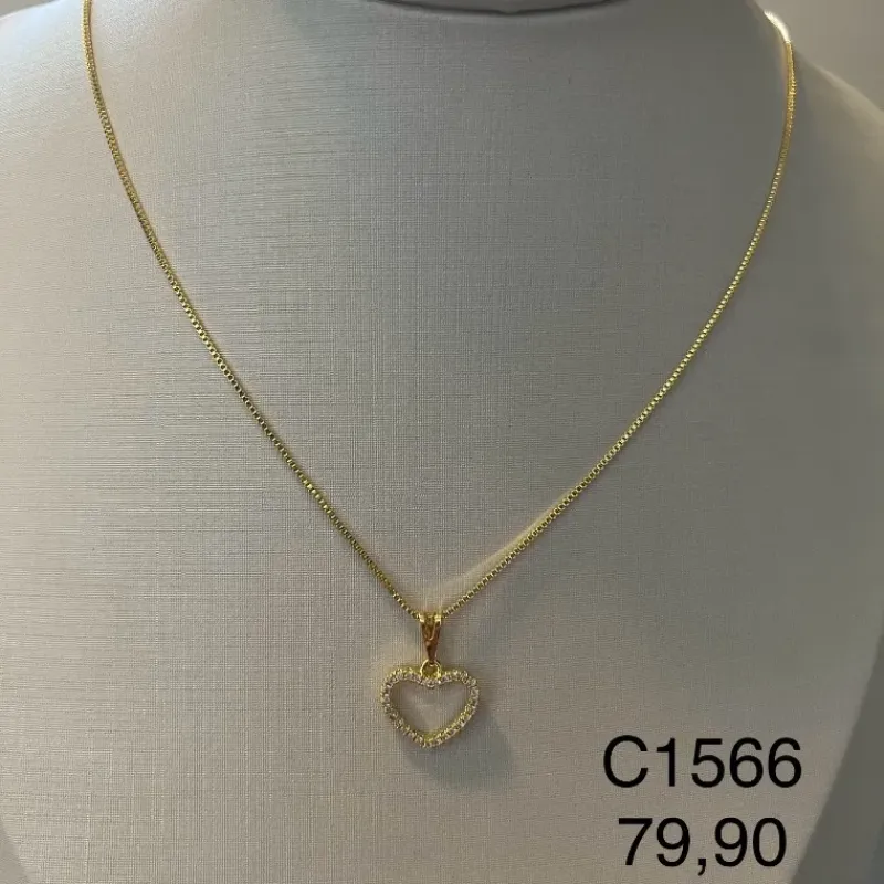 CORRENTE CORACÃO ZIRCONIAS