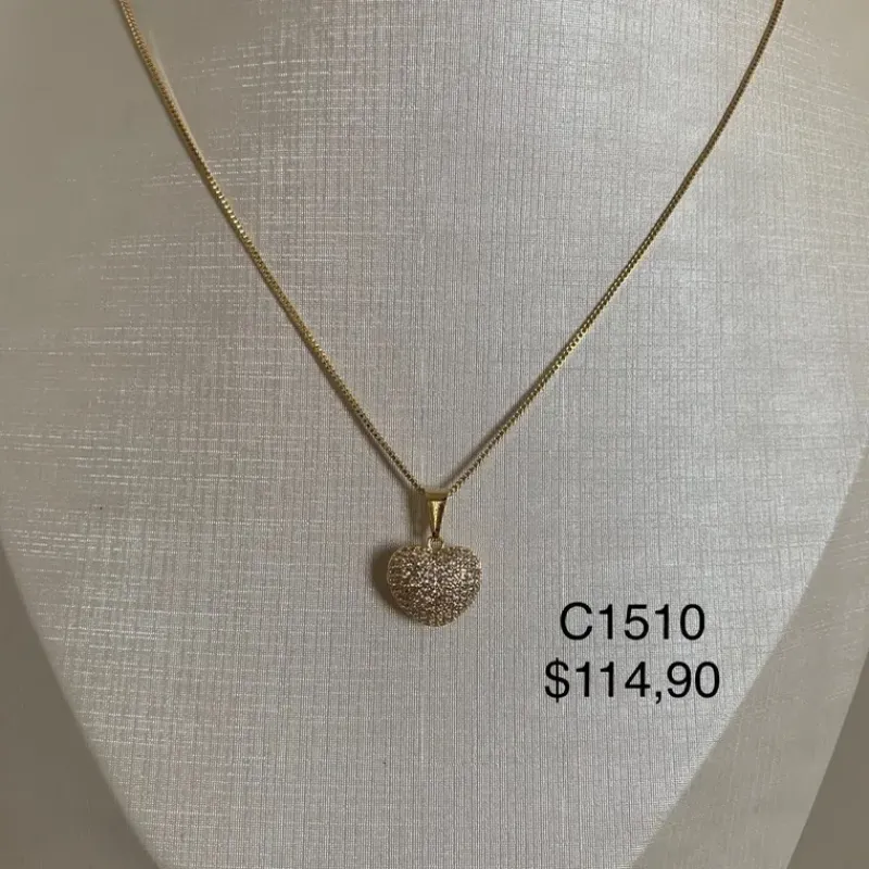 CORRENTE CORAÇÃO ZIRCONIAS