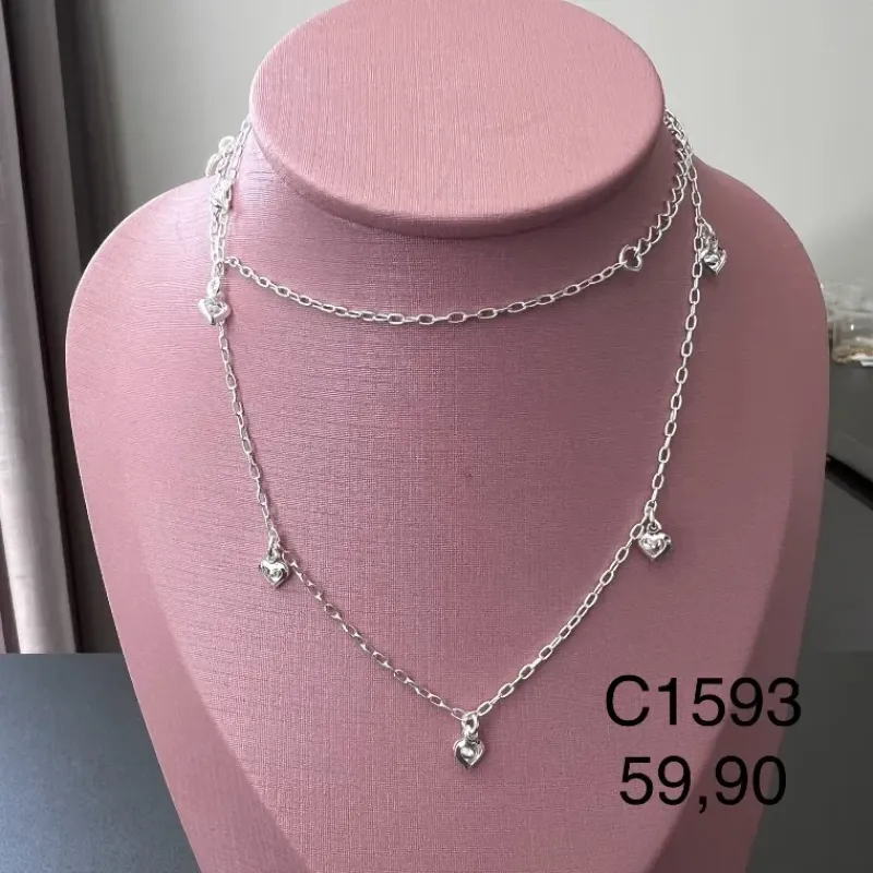 CORRENTE CORAÇÕES 50CM