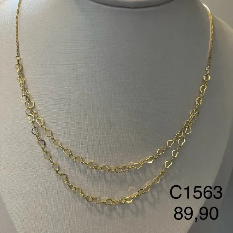 CORRENTE DUPLA CORAÇOES