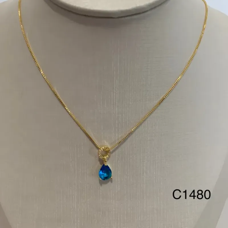 CORRENTE GOTA PEDRA ZIRC