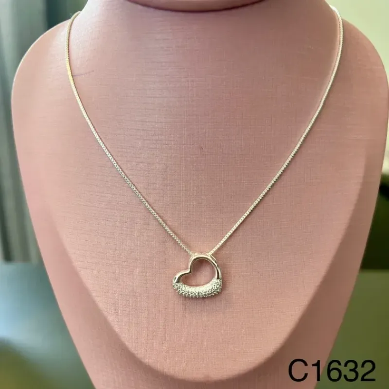 CORRENTE PING CORAÇÃO ESTILIZADO