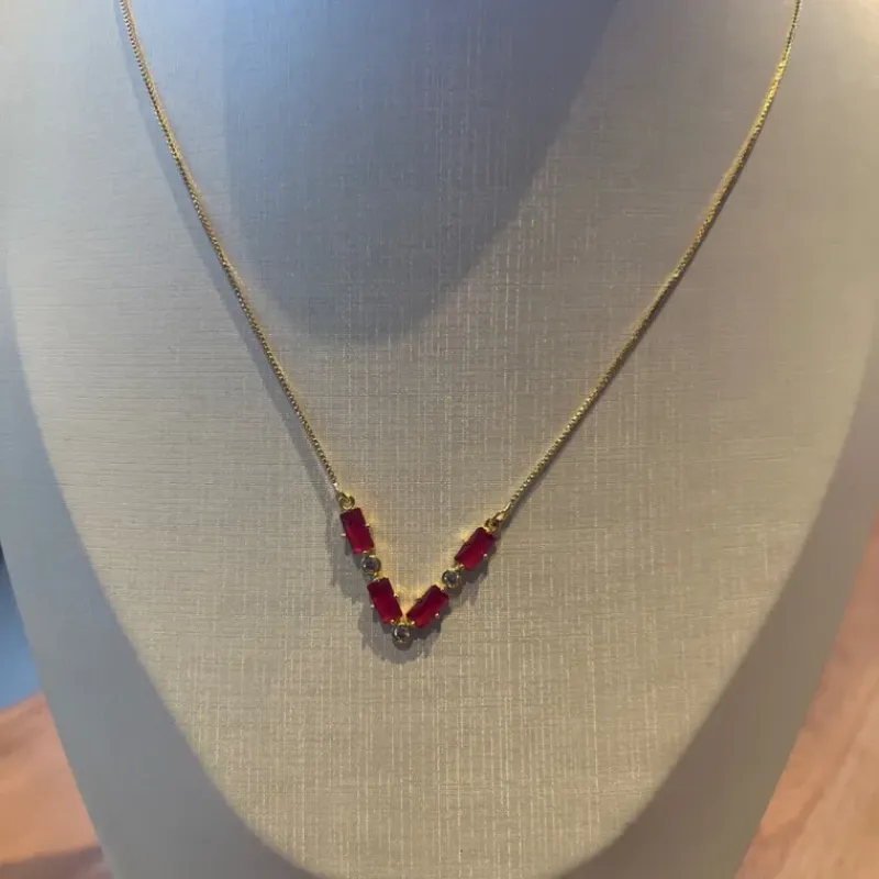 GARGANTILHA PEDRAS OCTOGONAL