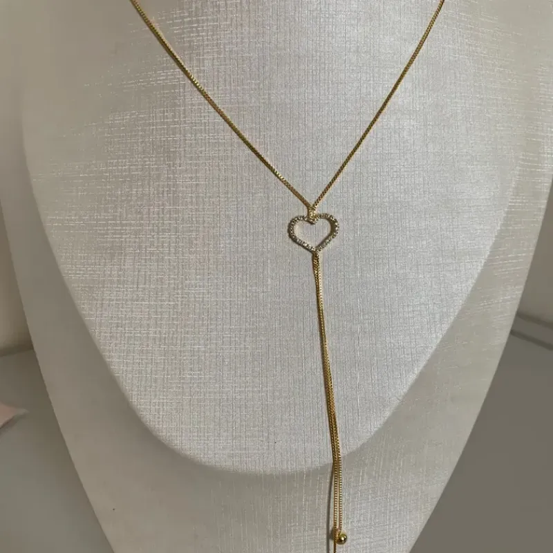 GRAVATINHA CORAÇÃO ZIRCONIA