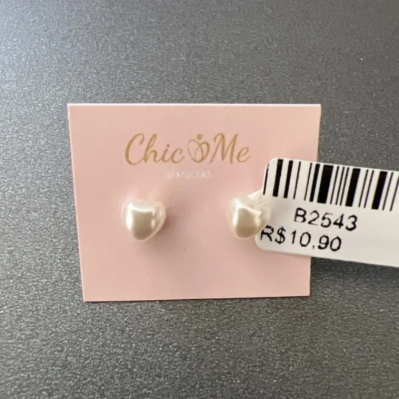 BRINCO CORAÇÃO PEROLADO P